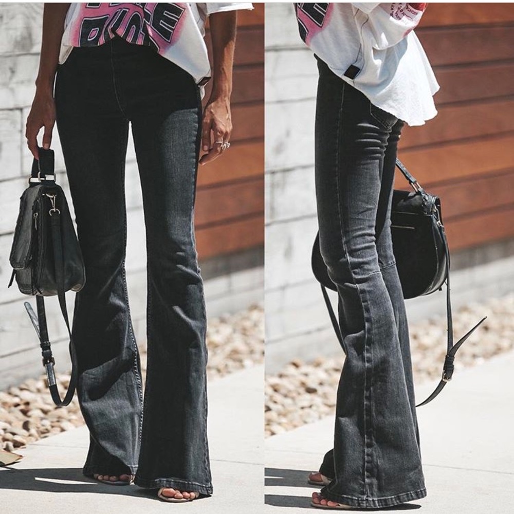 Black flare jeans - Vici Dolls